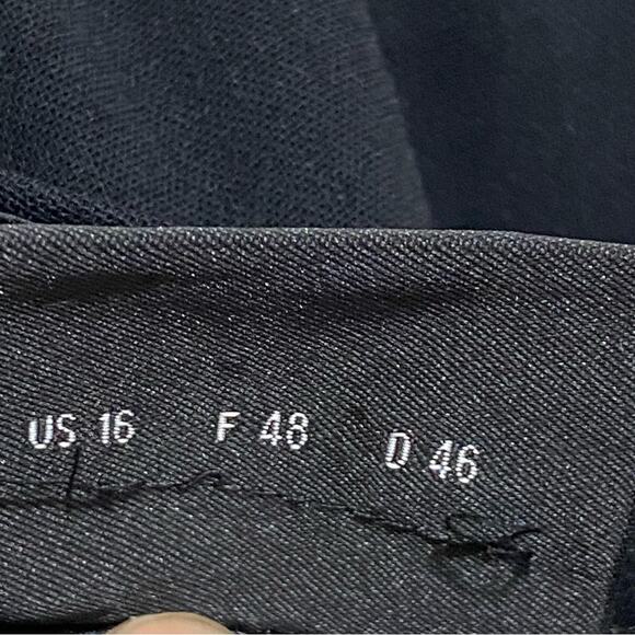 AKRIS Black Dress Size 16 Square Neck Knee Length Stud Embellishments MSRP $2500 - Picture 8 of 13